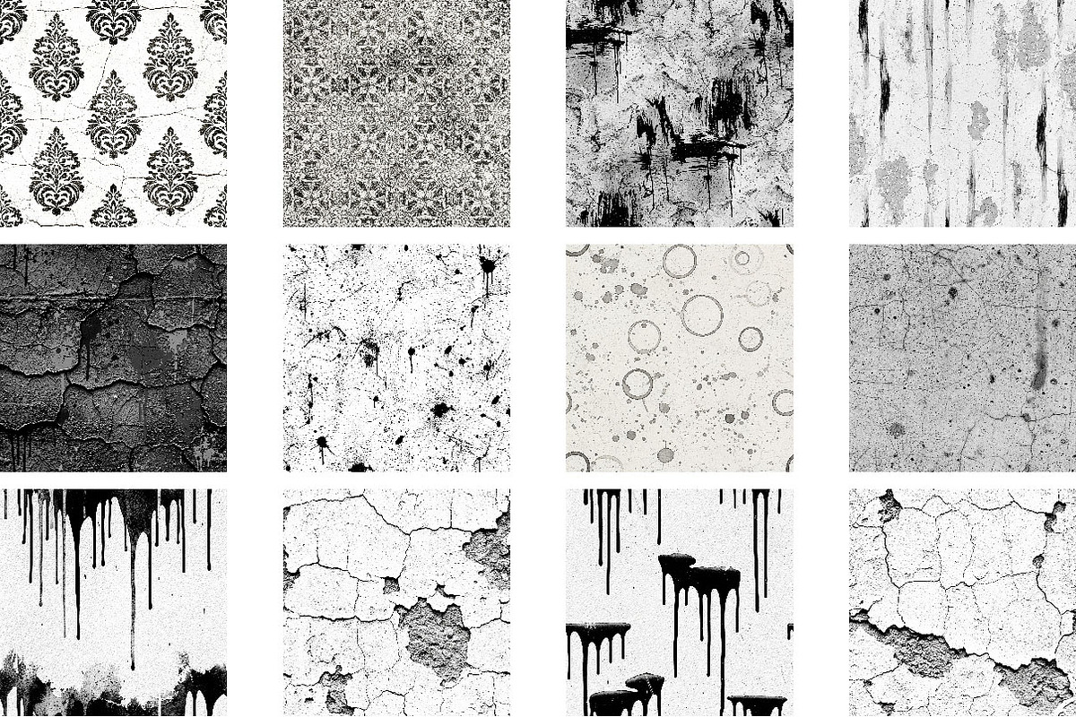 Black and White Grunge Textures, a Pattern Graphic by Wow Magic (Photo 3 of 3)