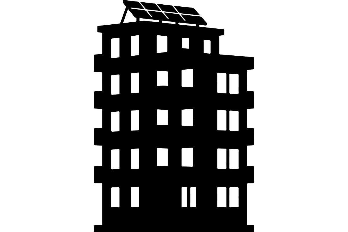 Solar Panel Building Silhouette, a Technology Illustration by balal (Photo 4 of 13)