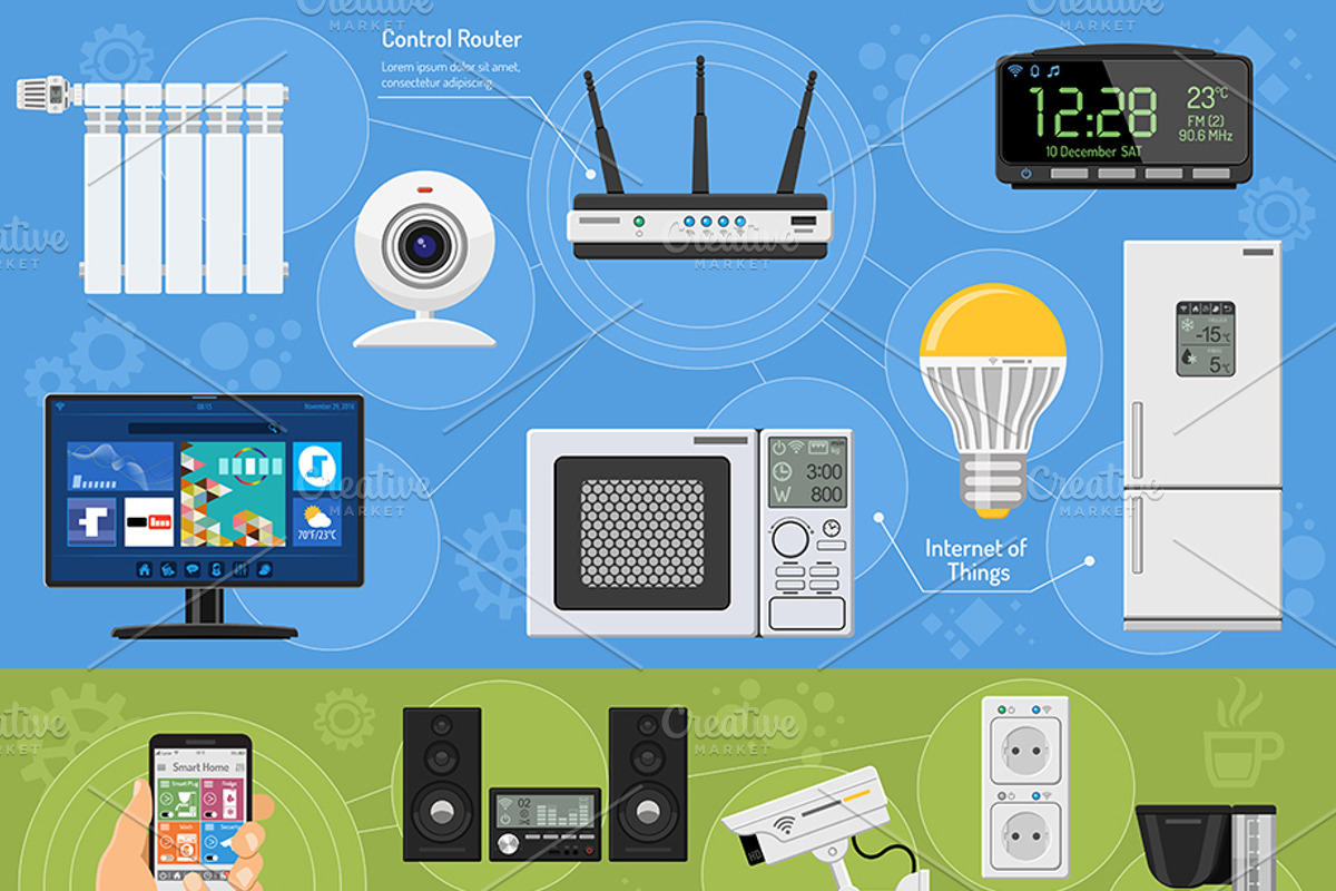 Smart Home and Internet of Things, a Technology Illustration by TAlex (Photo 4 of 7)