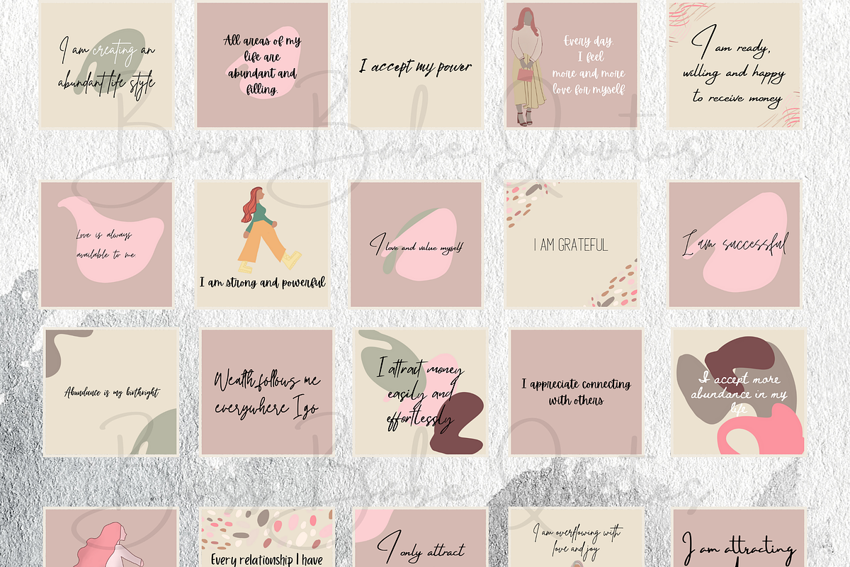 Affirmation quotes Social Media Post, a Social Media Template by Chantelle T Illustrations (Photo 2 of 2)
