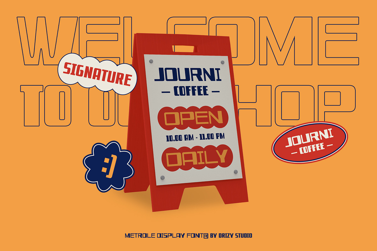 Metrole – Contrast Variable Display, a Sans Serif Font by Drizy (Photo 8 of 10)