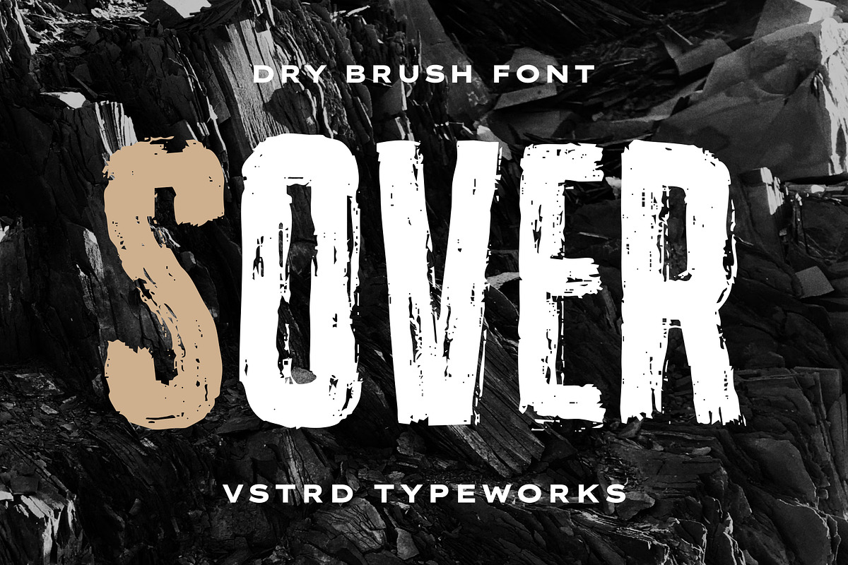 SOVER - Dry Brush Font, a Sans Serif Font by VASTARD STUDIO (Photo 1 of 13)