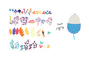 Fall / Autumn flower design set, a Decorative Illustration by MooBeer (Thumbnail 2 of 7)
