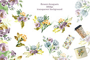 Watercolor Floral Collection, an Illustration by OlgaSerbun (Thumbnail 5 of 8)