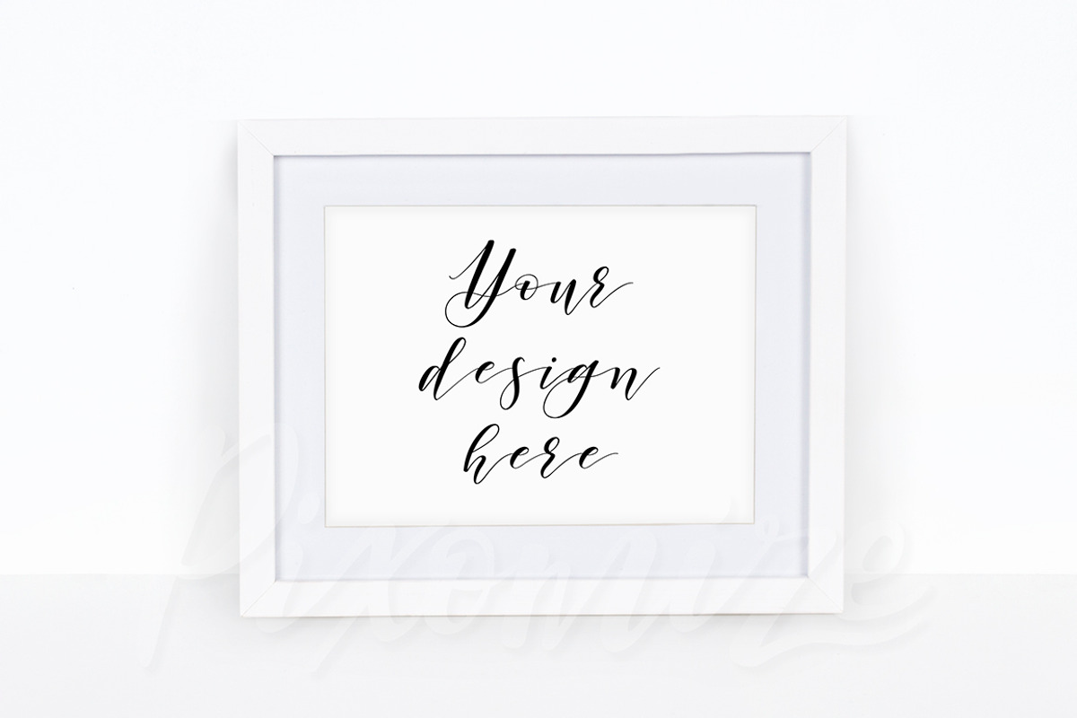 Simple White Frame Mockup Horizontal, a Print Template by Pixomize (Photo 1 of 2)