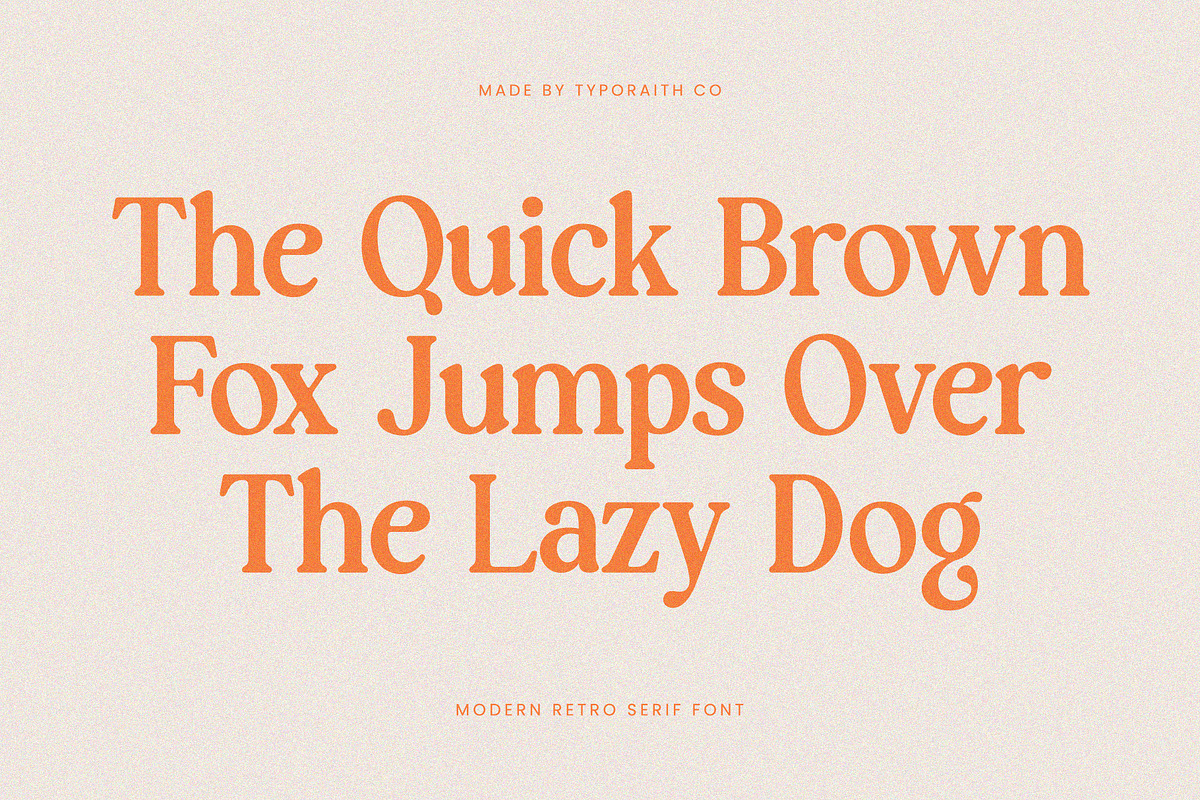 Grove Peach | Modern Retro Serif, a Serif Font by Typoraith Co (Photo 4 of 10)