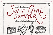 Summer Soft Girl Clipart, Beach, an Object Graphic by The October Creative (Thumbnail 2 of 7)
