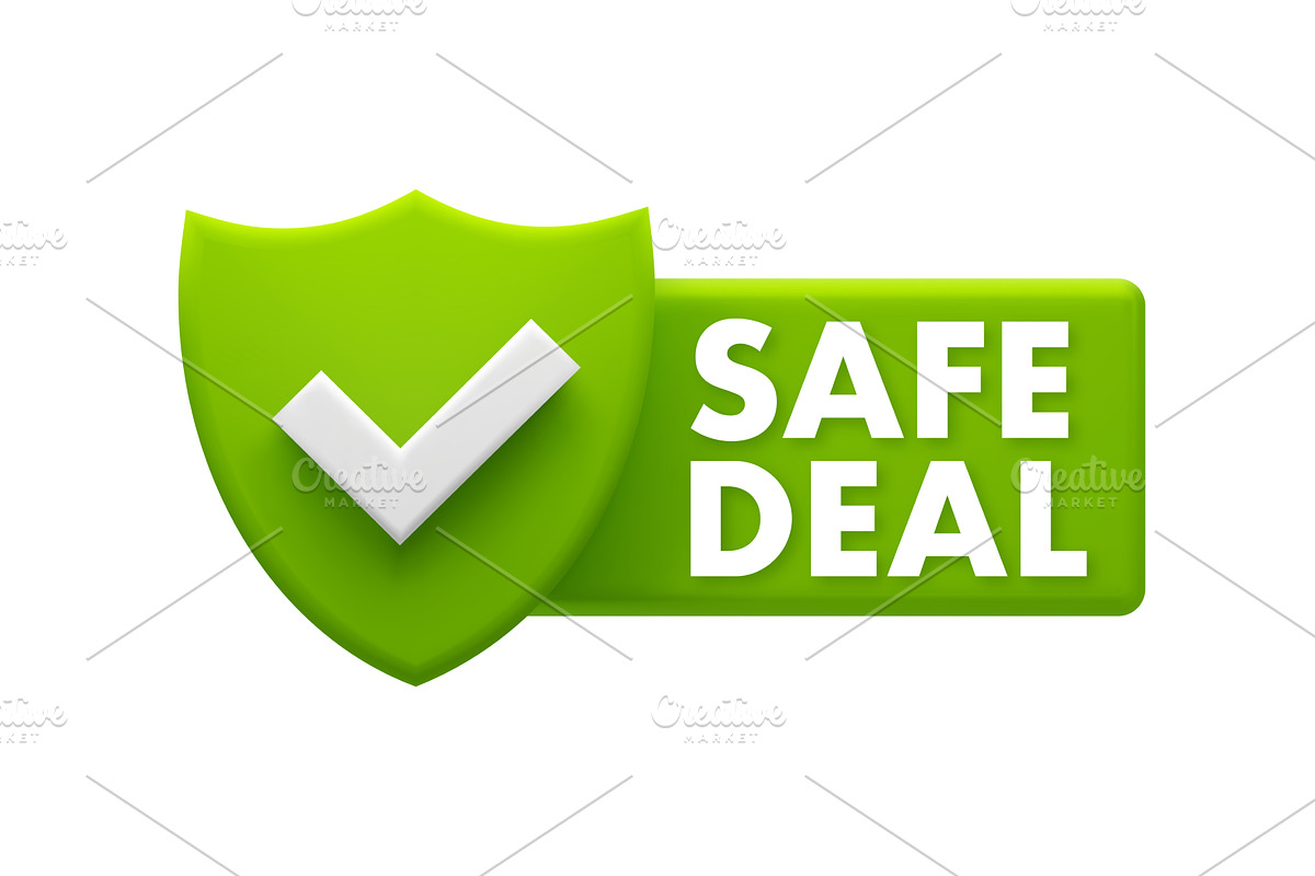 Safe Deal Guarantee Badge - Secure, an Object Illustration by DG-Market