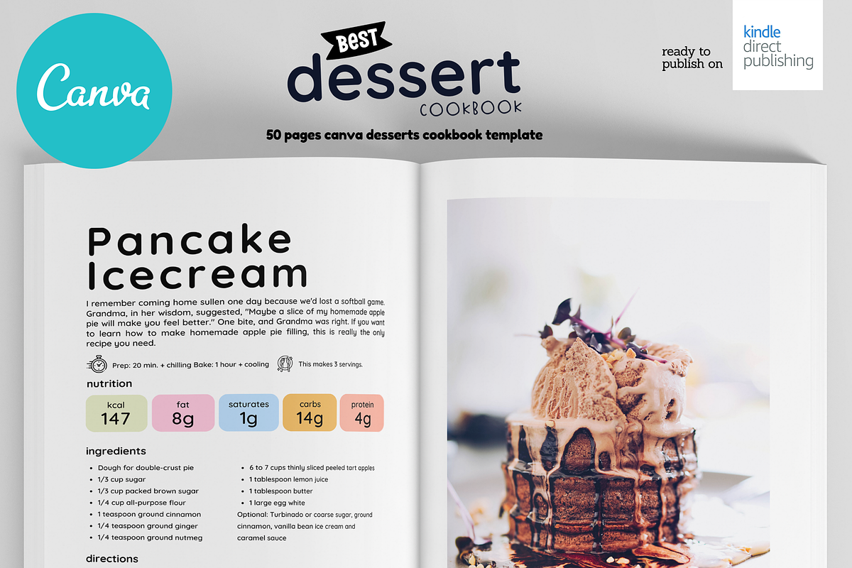 Desserts Canva Recipes Book Template, a Magazine Template by DeLaGranSiete (Photo 6 of 11)