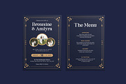 Golden Artdeco Wedding Invitation, an Invitation Template by iDoodle Studio (Thumbnail 1 of 4)