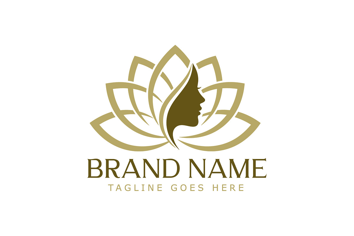 Elegant Lotus & Woman Logo. Beauty Spa preview 2