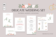 Delicate Wedding Invitation Set, a Design Template by Ollyta May (Thumbnail 1 of 13)