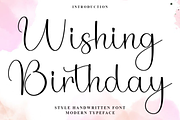 Wishing Birthday, a Handwritten Font by InermediaSTUDIO (Thumbnail 1 of 7)