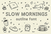 Slow Morning Outline Handdrawn Font, a Handwritten Font by Ashiya Pixel (Thumbnail 15 of 15)