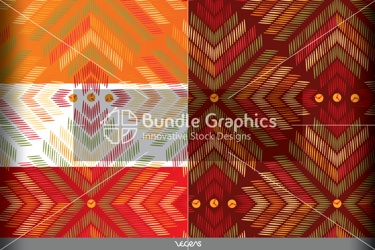 Phulkari - Embroidery Patterns, a Pattern Graphic by VecRas