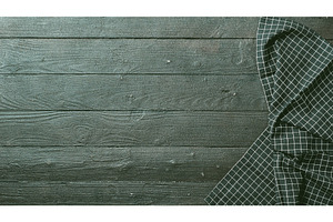Gray wooden table with kitchen, an Abstract Photo by Fascinadora