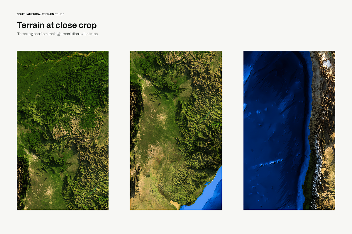 South America Terrain Relief Map, an Object Graphic by Eugene Ga (Photo 4 of 4)