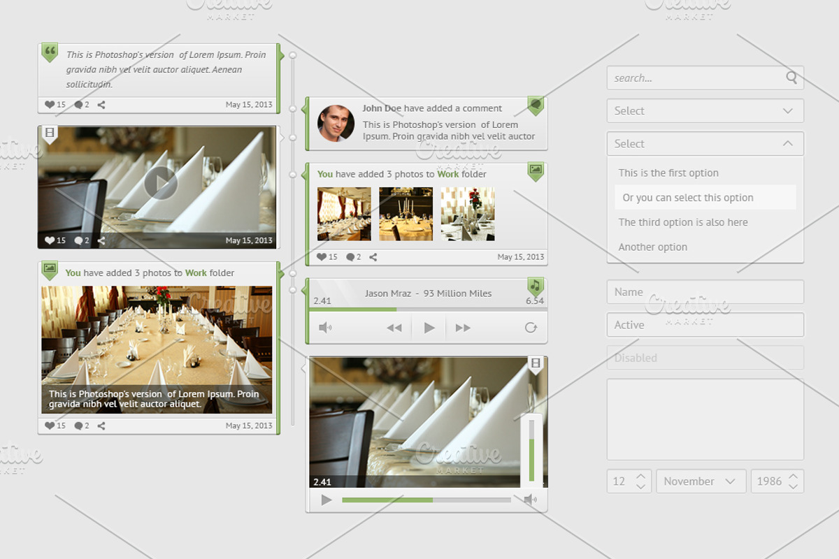 Whitepixels UI v1.1, an UI Kit Template by Picseel (Photo 3 of 5)