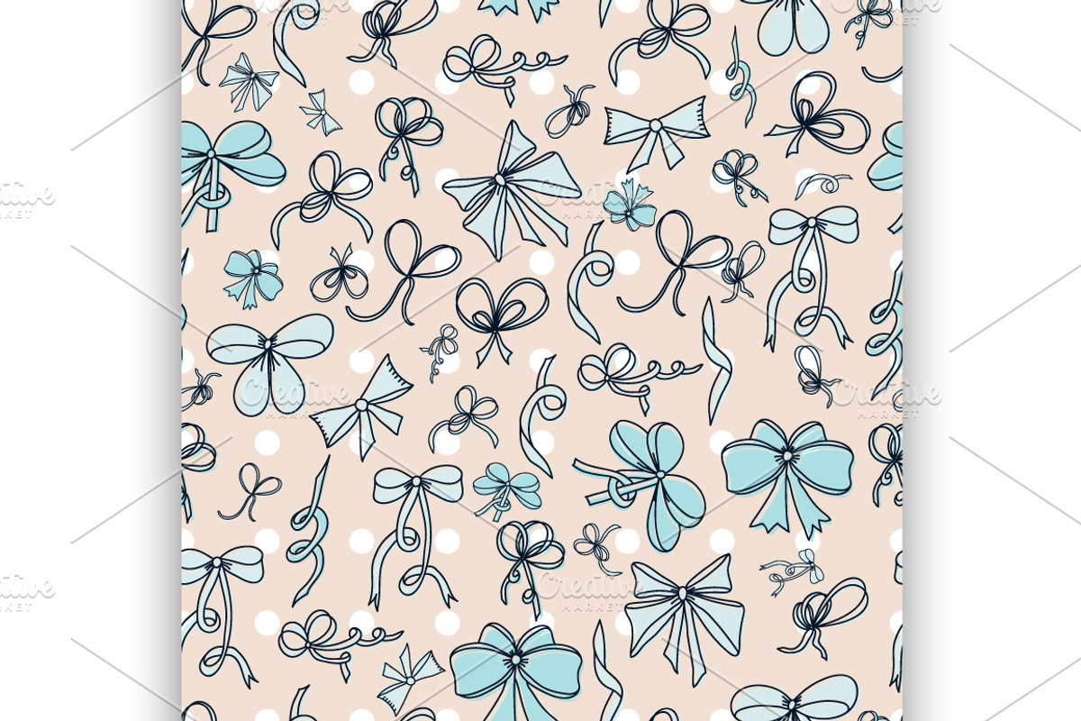 Big Hand-Drawn Bows Set., a Decorative Illustration by Svetlana Avv (Photo 3 of 8)