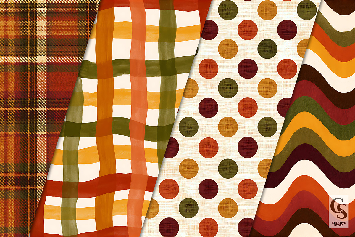 Cozy Fall Autumn Seamless Pattern, a Pattern Graphic by Creative Store (Photo 2 of 5)