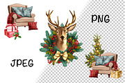 Christmas Clipart Bundle Set, an Illustration by IrynaPanashii (Thumbnail 6 of 11)