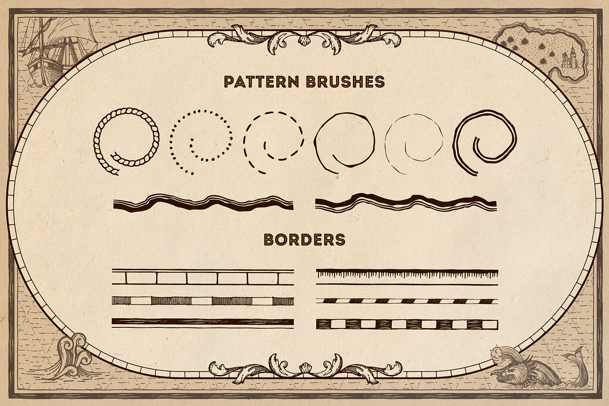 Magic Lands: Vintage Map Creator, a Brush Add-On by pixelbuddha.net (Photo 7 of 12)
