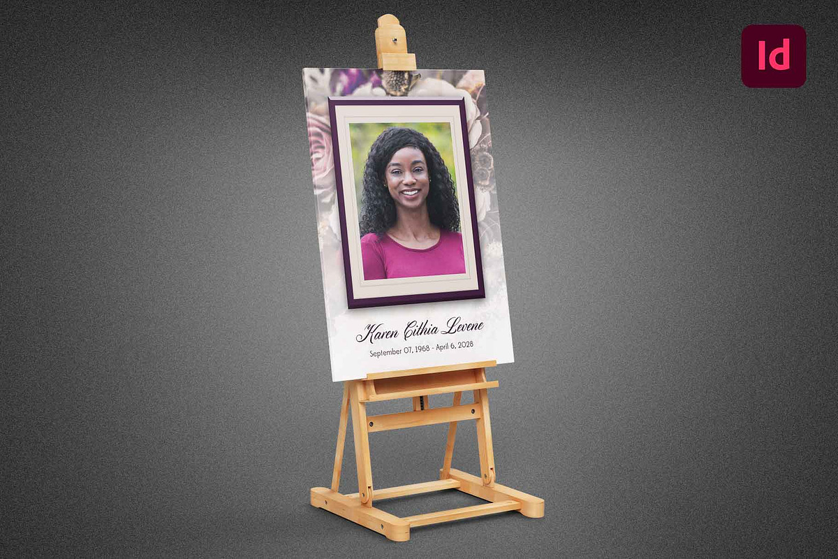 Purple Floral Funeral Poster, a Poster Template by loswl (Photo 4 of 4)