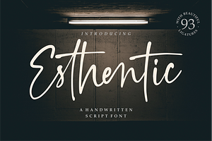 Esthentic a Handwritten Script Font