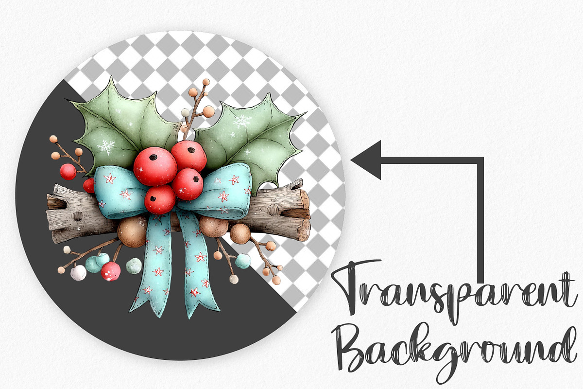 Whimsical Woodland Christmas Clipart, an Illustration by Canvas Craft (Photo 2 of 6)