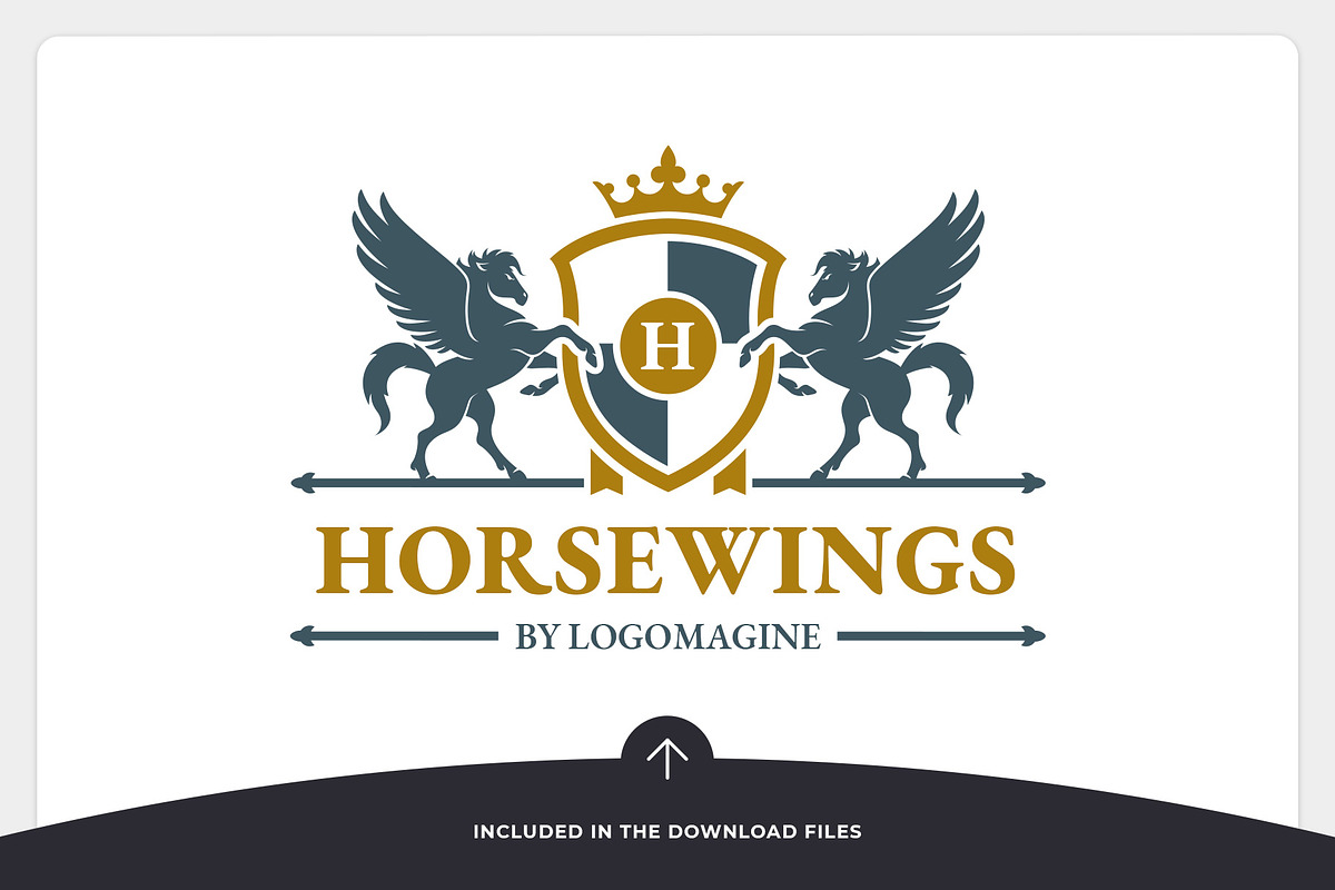 Pegasus Crest Logo Template, a Branding & Logo Template by LOGOMAGINE (Photo 12 of 13)