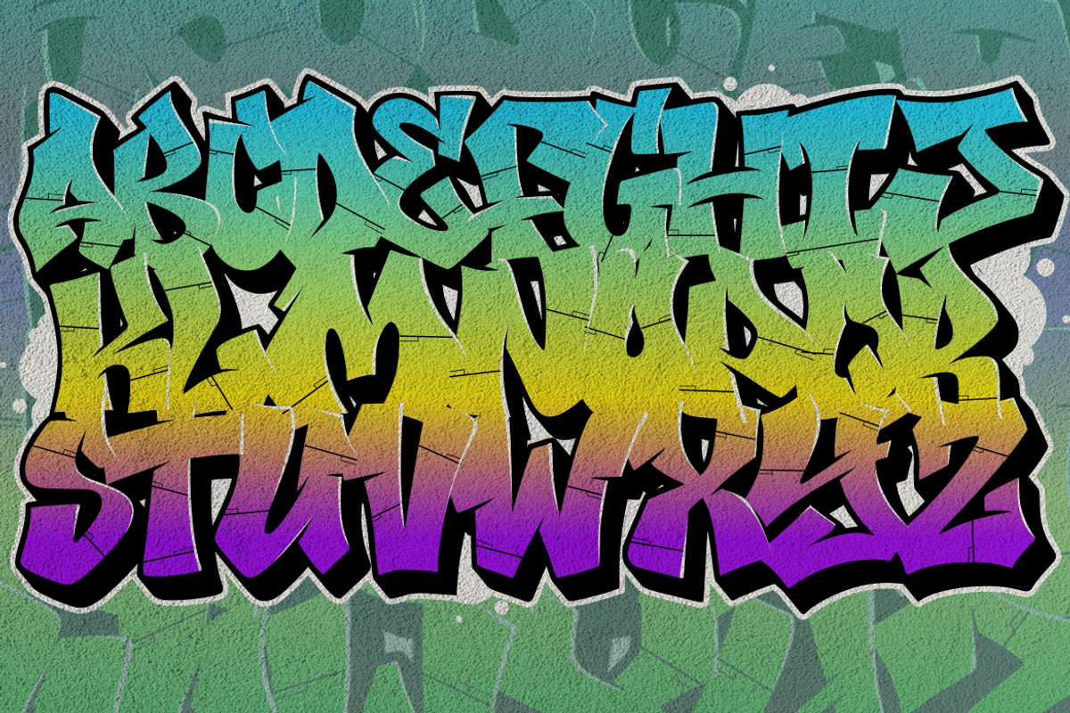 Bomber Wall Graffiti Font, a Script Font by Rochart (Photo 3 of 10)