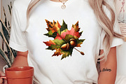 Watercolor Camouflage Autumn Clipart, a Seasonal Illustration by Canvas Craft (Thumbnail 7 of 8)