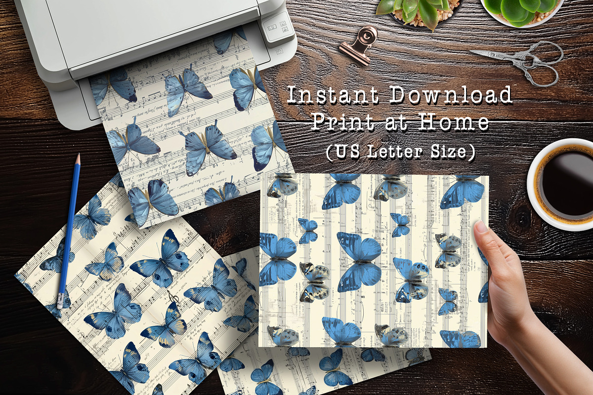 Blue Butterfly Sonata Scrapbooks, a Background Graphic by V Design Creator (Photo 3 of 12)