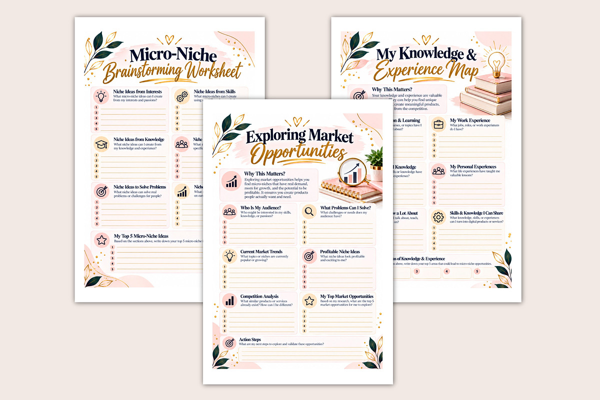 Micro-Niche Discovery Guide, a Stationery Template by Designmela01 (Photo 3 of 5)