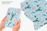 Coastal seafood pattern, a Pattern Graphic by Pink Studio Art (Thumbnail 4 of 4)