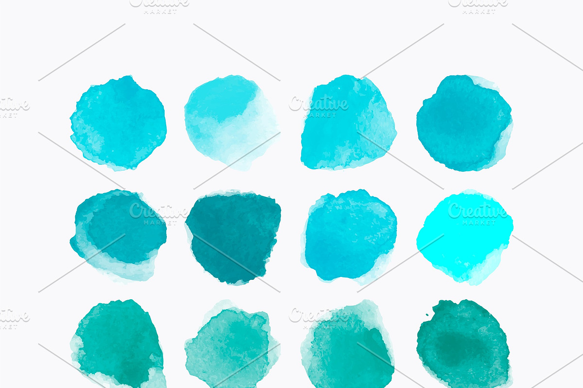 Big set watercolor vector stains, a Texture Graphic by Ibrin's Shop (Photo 12 of 14)