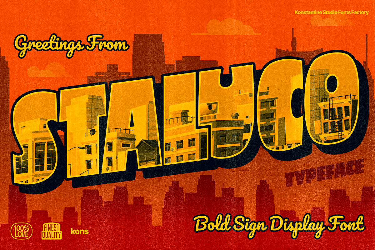 Staluco - Bold Sign Display Fonts, a Sans Serif Font by Konstantine Studio (Photo 1 of 10)
