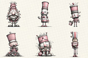 Quirky Nutcracker Christmas Clipart, an Illustration by DreamCafeArt (Thumbnail 2 of 8)