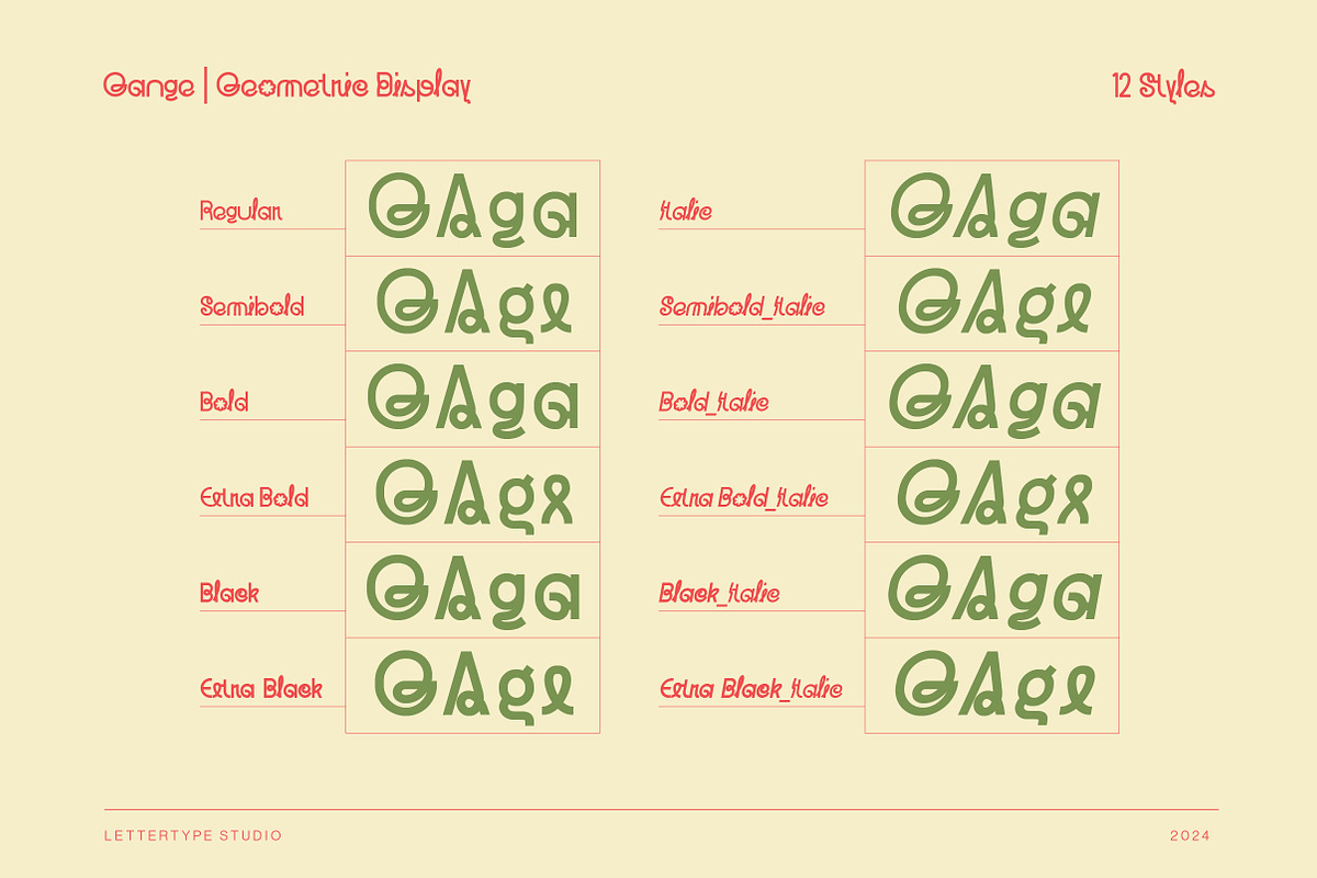 Gange – Bold Geometric Sans, a Sans Serif Font by Lettertype Studio (Photo 2 of 15)