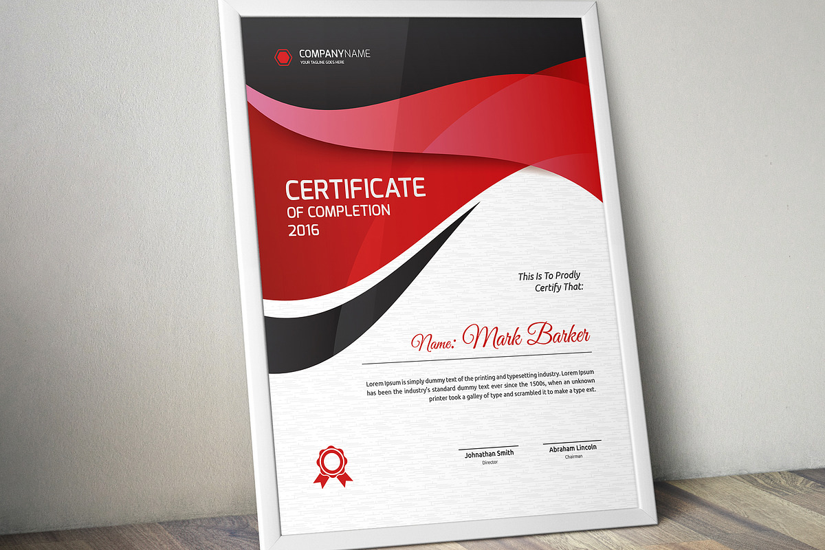 Certificate Word | PSD | AI, a Stationery Template by Curve Design (Photo 3 of 8)