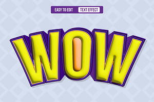 Wow Text Effect Design