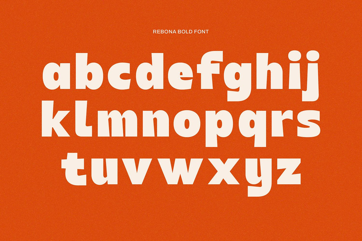Rebona - Bold Display Font, a Sans Serif Font by Pixesia Studio (Photo 11 of 12)