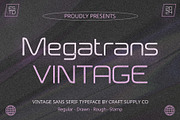 Megatrans Vintage, a Sans Serif Font by Craft Supply Co. (Thumbnail 1 of 8)