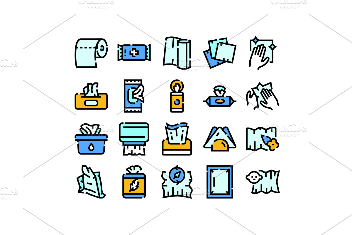 Tissues and wipes hygiene product, an Object Illustration by pikepicture