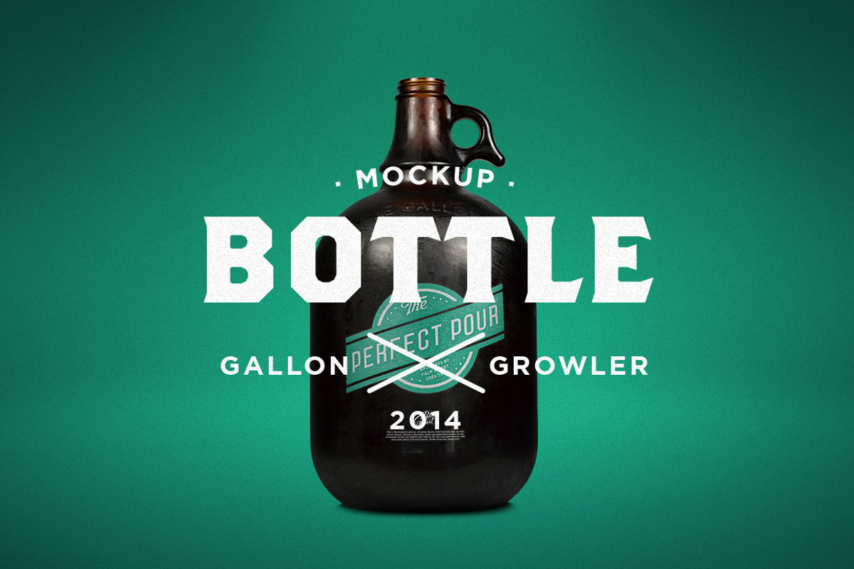 Gallon Growler Mock-Up, a Product Mockup by Palm Street Creative (Photo 1 of 3)