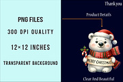 Christmas Polar Bear Clipart Bundle, an Illustration by SinaCreation (Thumbnail 7 of 7)