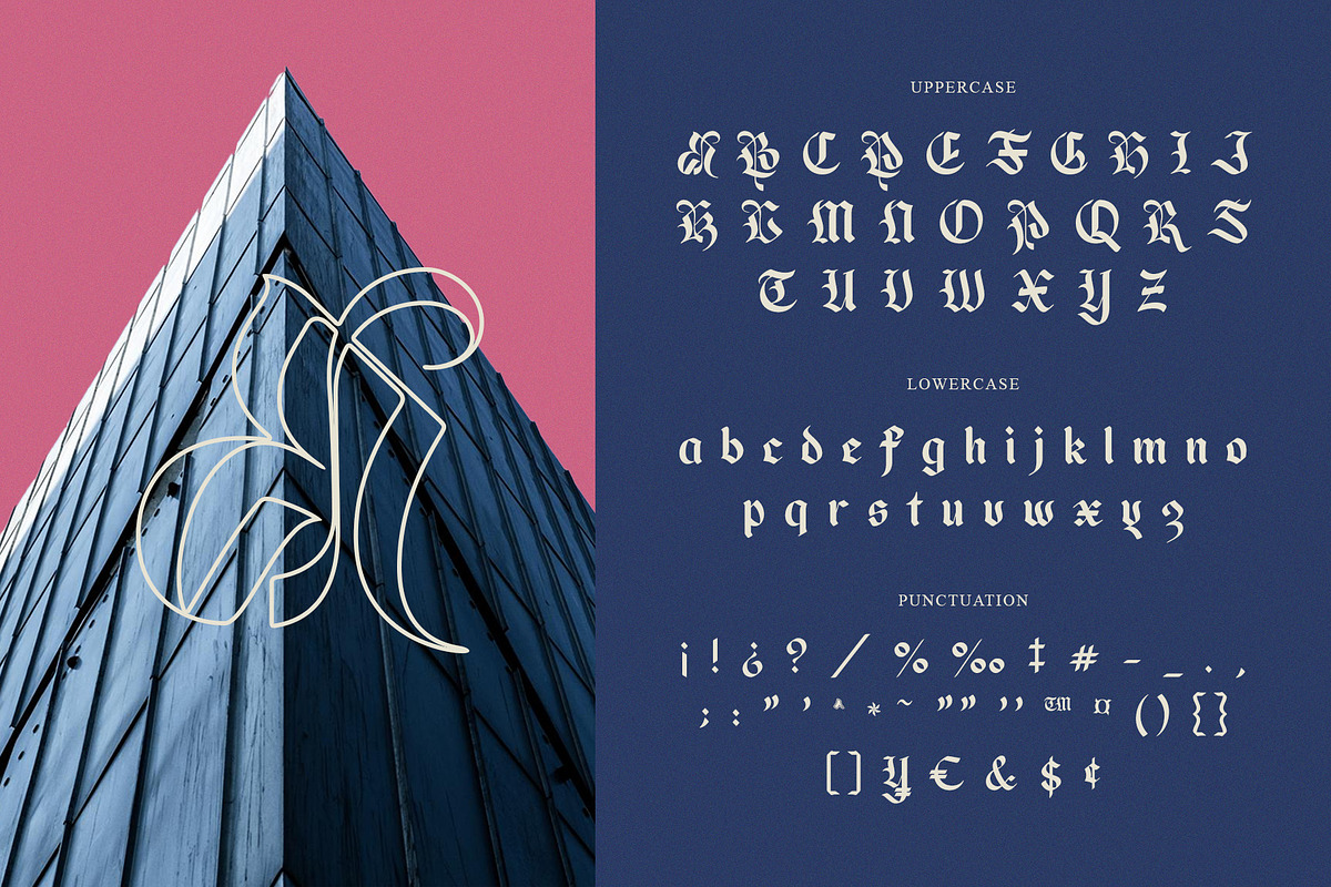Claudore – Blackletter Typeface, a Blackletter Font by Krismagraph (Photo 8 of 10)
