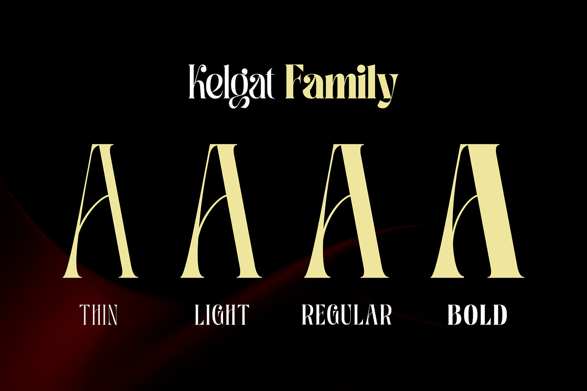 Kelgat — Elegant Serif Display Font, a Serif Font by Ekahermawan (Photo 2 of 12)