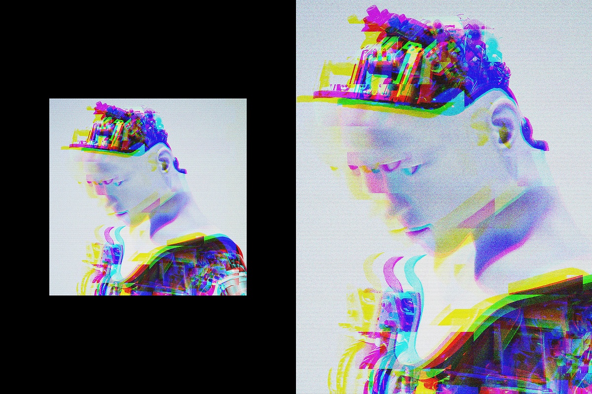 VHS Glitch Photo Effects, a Layer Style Add-On by Design Squad (Photo 2 of 4)