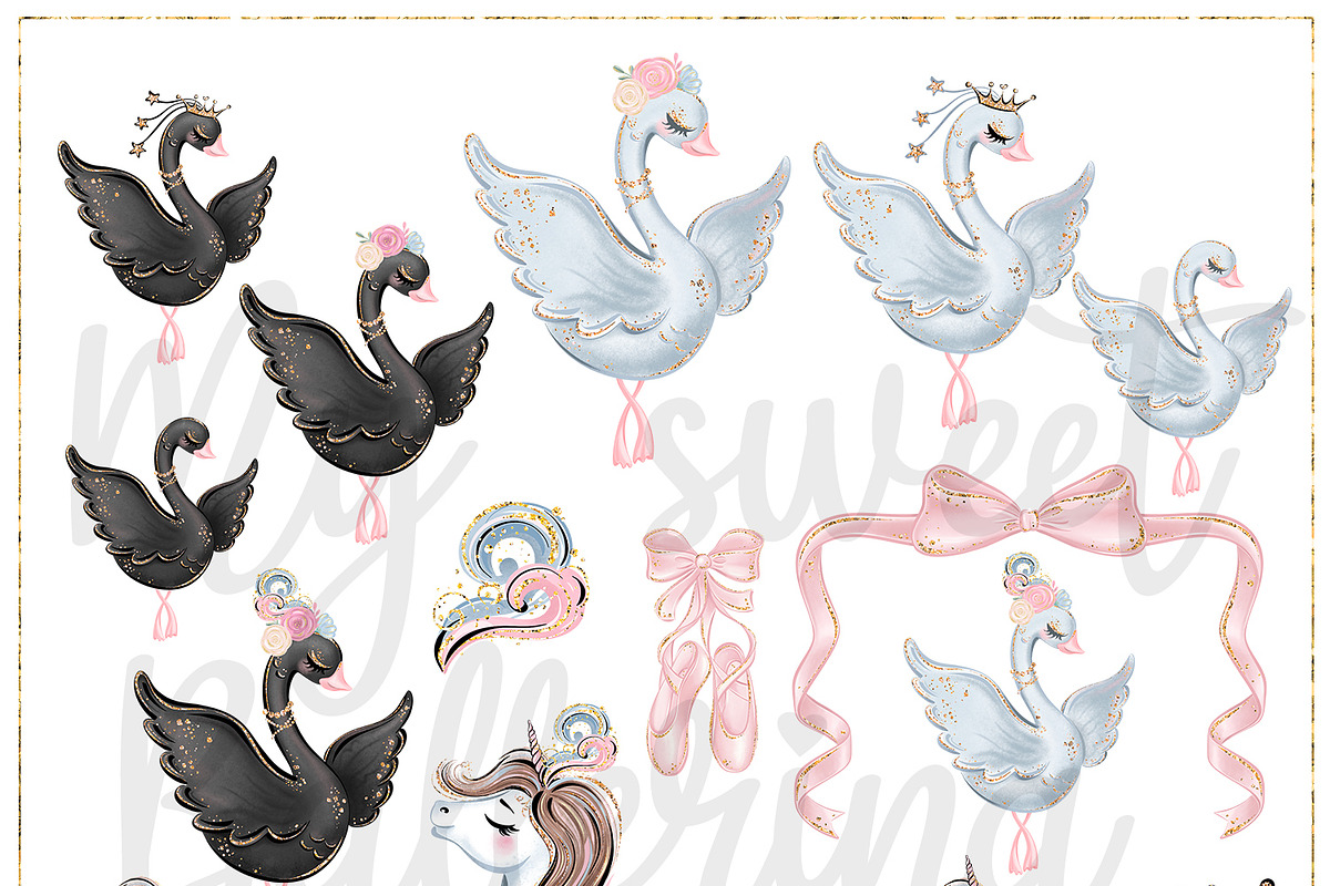 Ballerina Hand Drawn Clipart, a Decorative Illustration by Masha  Studio (Photo 5 of 8)